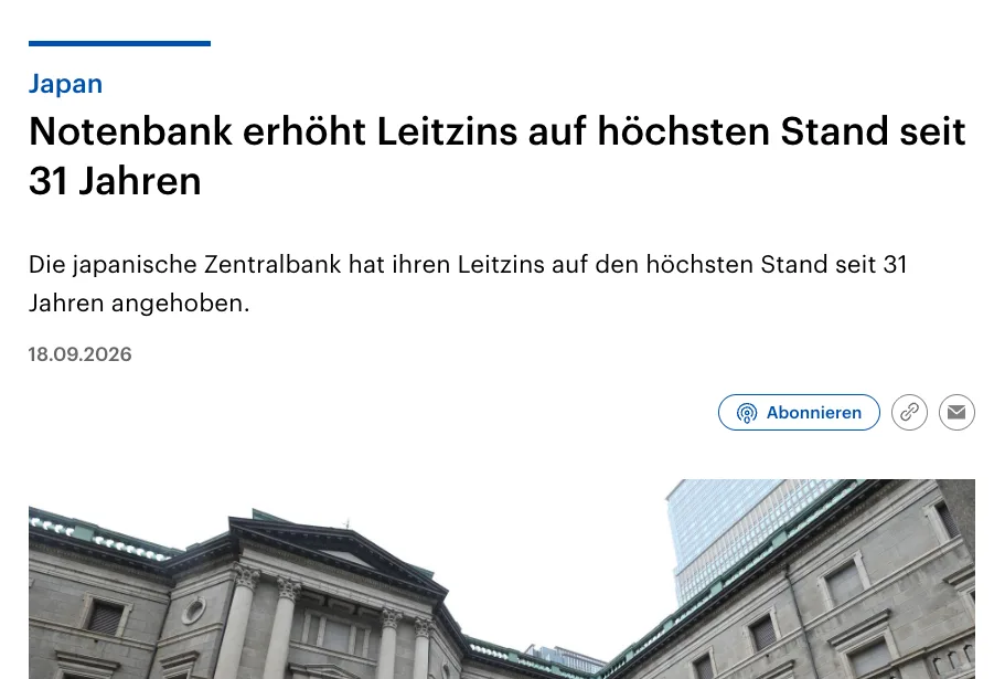 "Schaut nach Japan", sagt @banker_hermann immer.