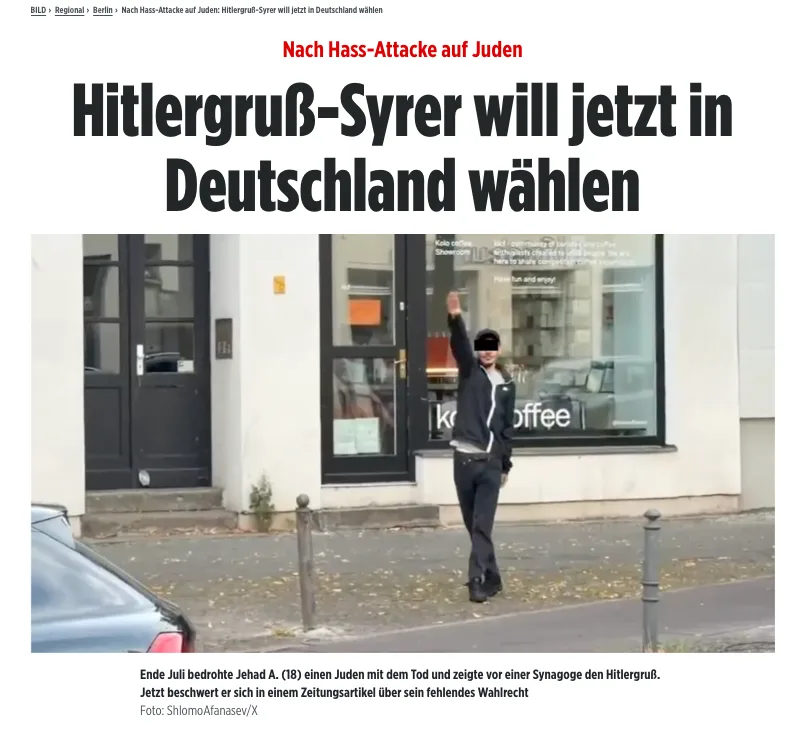 Hitlergruss & Judenhass: Genau dafür importiert das Regime seine Moslem-"Migranten"