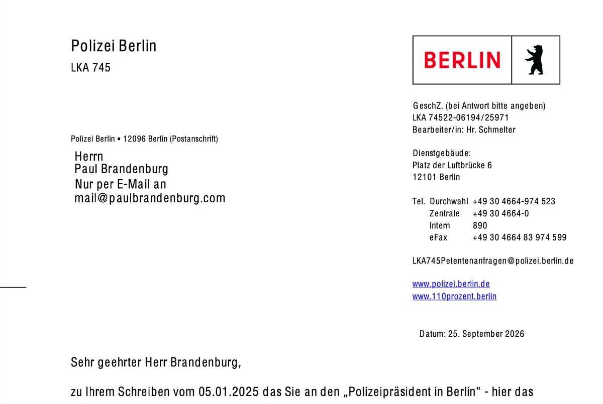 Justizterror total: 212 Strafverfahren gegen „politischen Straftäter“ Paul Brandenburg