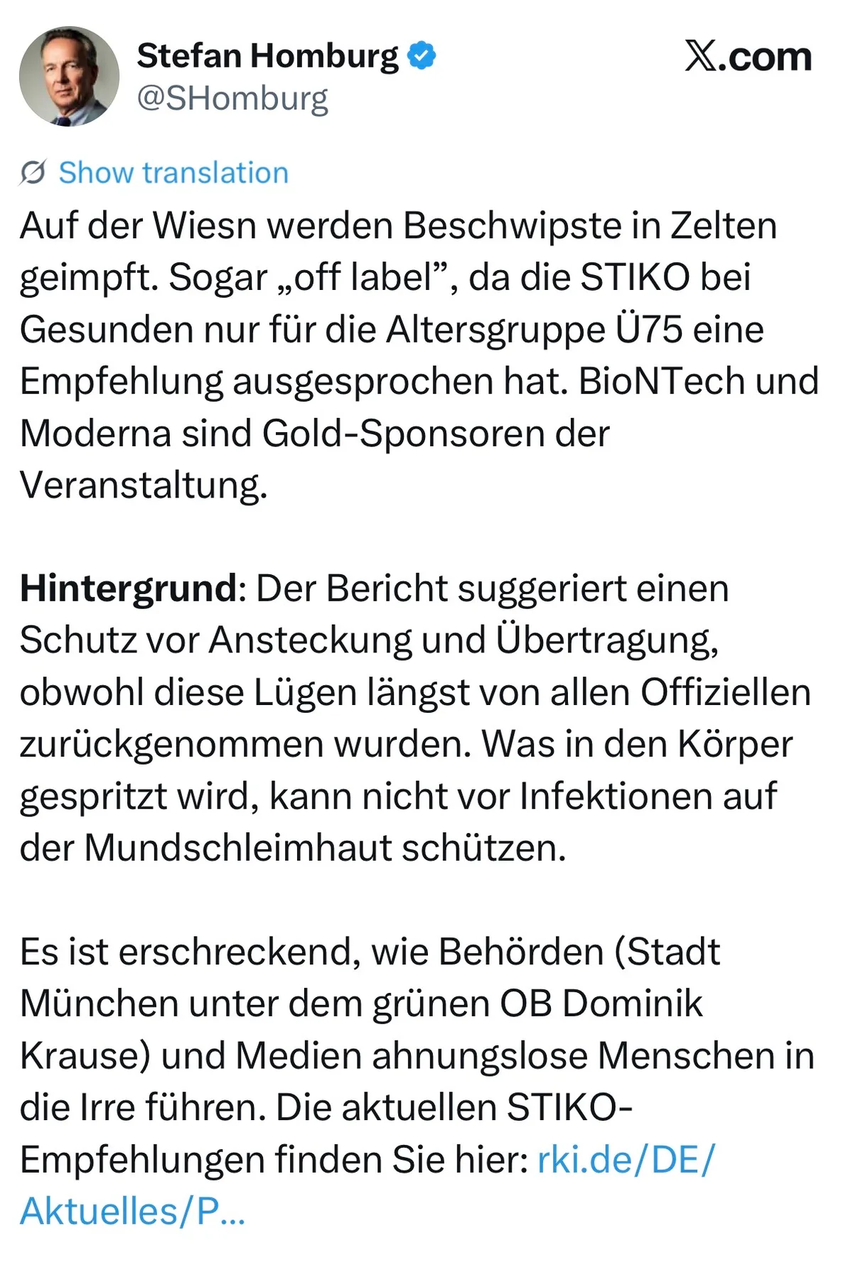 Besoffenen-Impfung auf Oktoberfest: Die Ärzte Gehören ins Gefängnis 