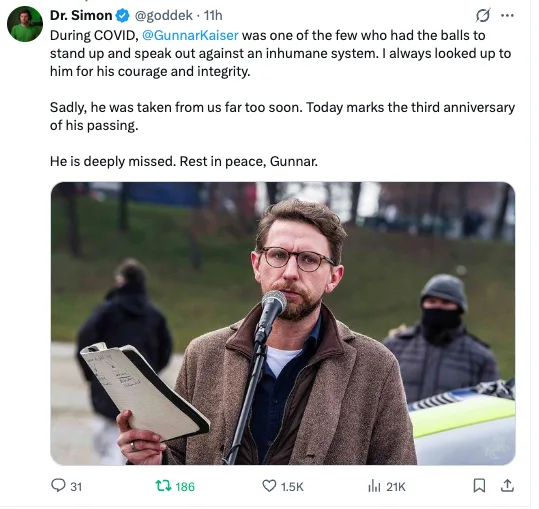 Bis bald, lieber Gunnar