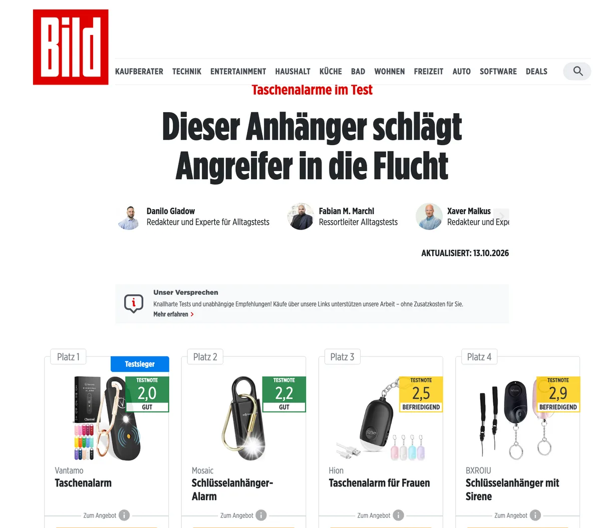 "Taschenalarm" gegen "Migranten"-Gewalt: Bild hält Deutschlands Woko-Frauen für Idioten