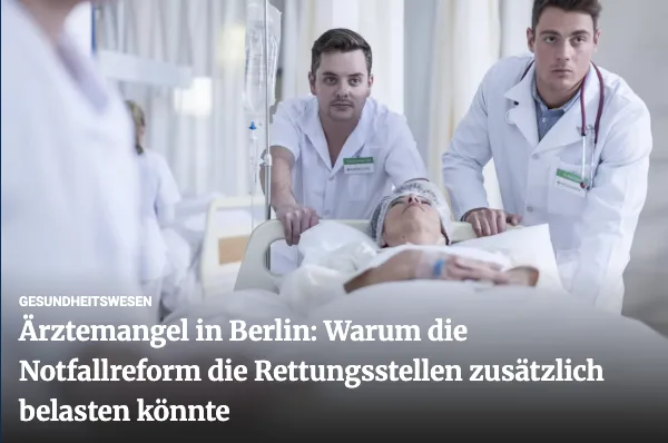 Ärztliche Servicemitteilung: Berliner Rettungsstellen sind alle Mitarbeiter besonders ungesund