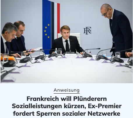 Früher wurden Plünderer erschossen. Heute "kürzt(!)" man die Durchfütterung dieser Asozialen auf Kosten der Gemeinschaft.