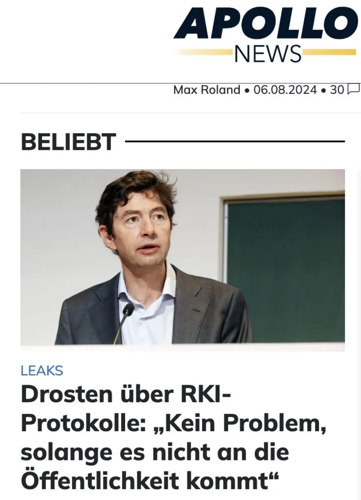 Hat der Verbrecher Christian Drosten Personenschutz?