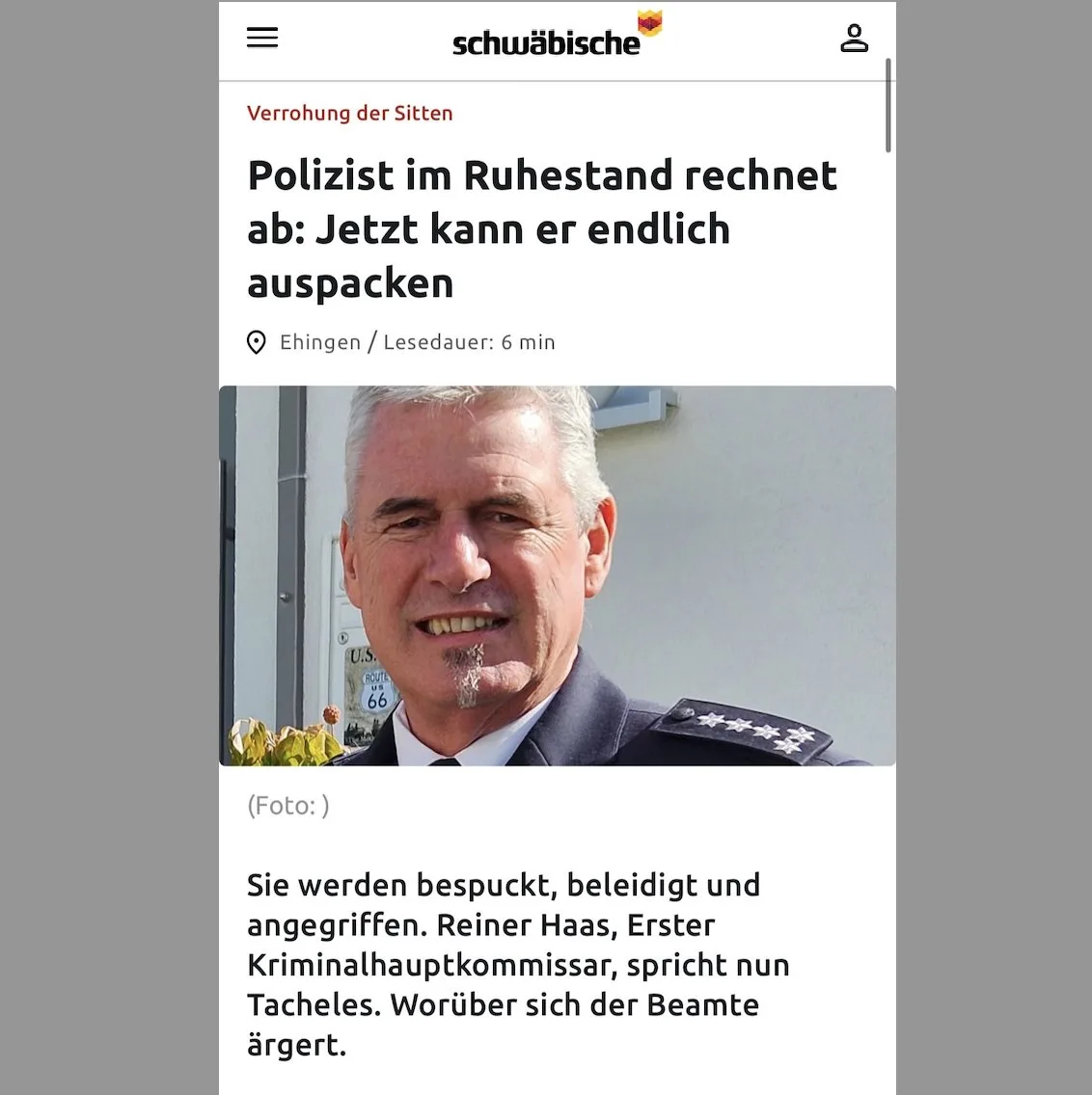 Warum bloss verachten immer mehr Bürger die Polizei?