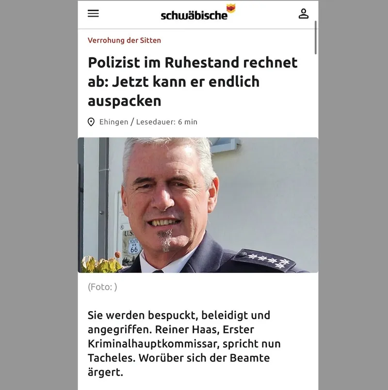 Warum bloss verachten immer mehr Bürger die Polizei?