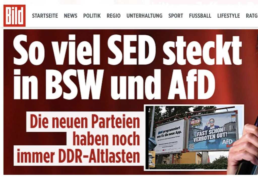 Morgen entlarvt Bild, wieviel NSDAP in SPD und CDU steckt
