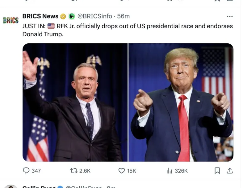 Robert F. Kennedy unterstützt jetzt Donald Trump