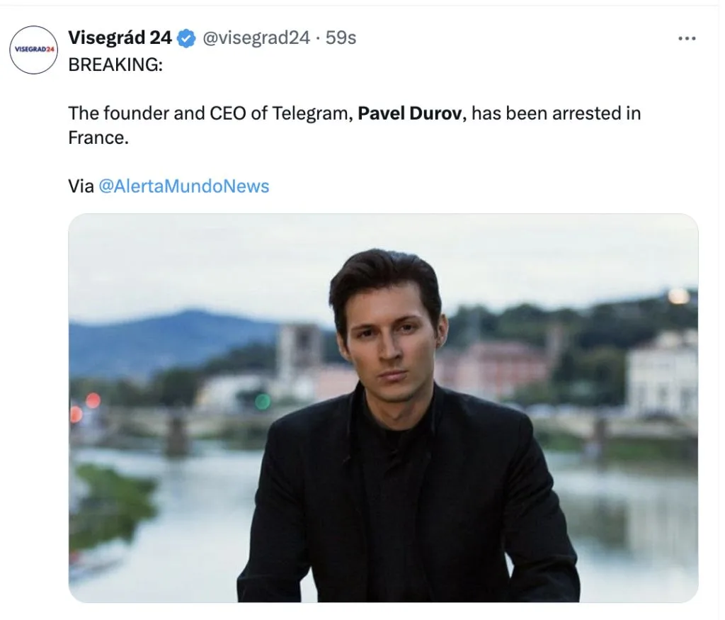 "Telegram"-Gründer Pavel Durov in Frankreich festgenommen