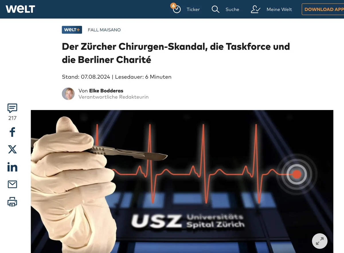 Das deutschsprachige Kliniksystem ist eine Mafia - viele seine Führer gehören in Haft