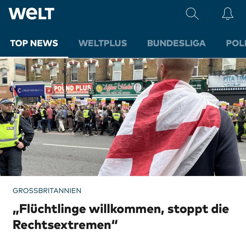 Wef-Neofaschismus entfaltet sich in Großbritannien