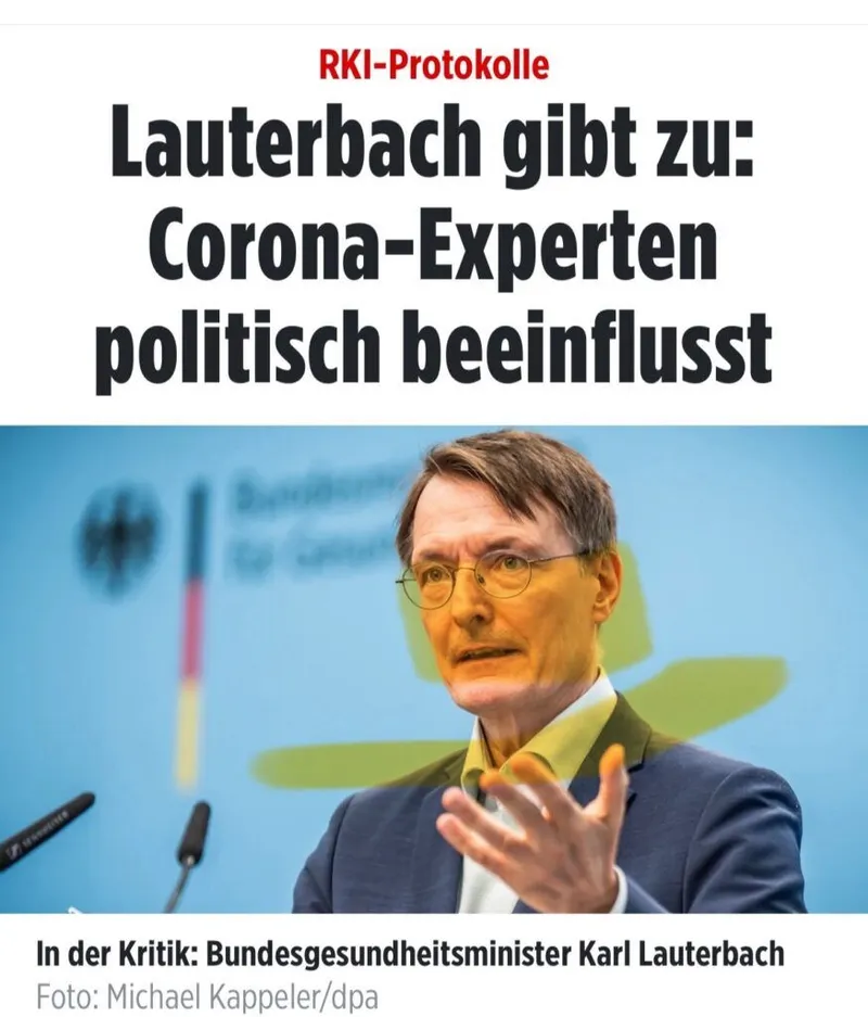 Der Massenmörder Lauterbach muss endlich zur Rechenschaft gezogen werden. Mit allen Mitteln.