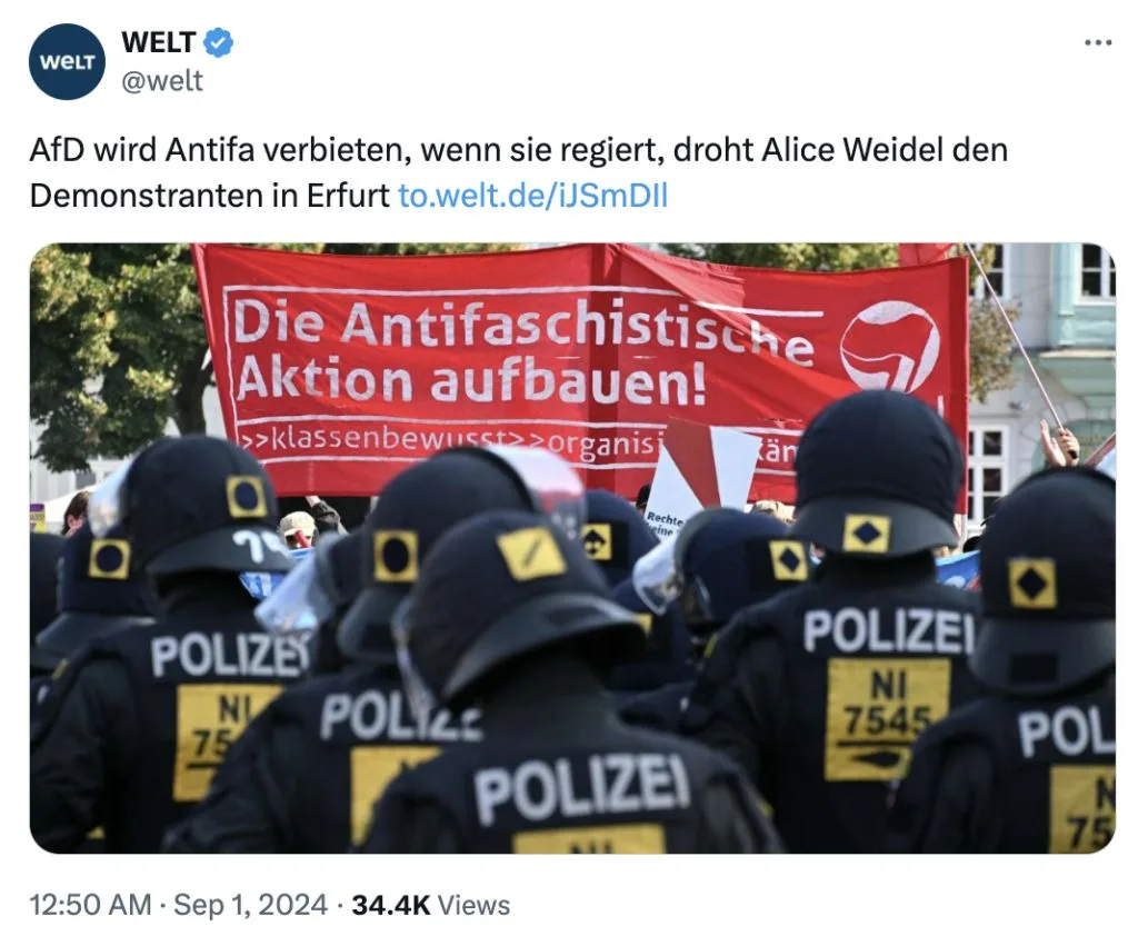 "Antifa"-Verbot: Warum will nur die "AfD" das selbstverständliche umsetzen?