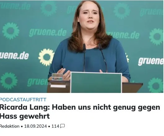 Ricarda lang deutet an, eventuell zu viel in sich hineingefressen zu haben