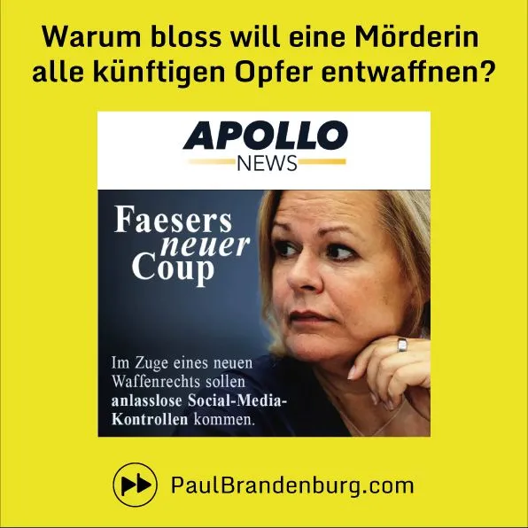Nancy Faeser will Massen-Entwaffnung