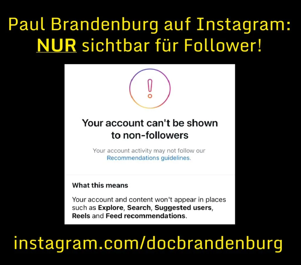 Nutzt Ihr Instagram? Dann folgt mir bitte: instagram.com/docbrandenburg