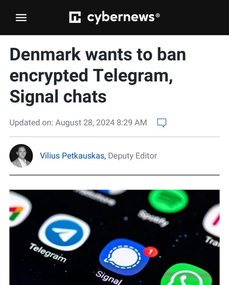 WEF-Diktatur in der EU schreitet voran: Dänemark plant Verbot von "Telegram" & "Signal"