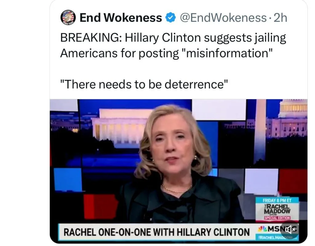So ein Zufall: Hillary Clinton macht die gleichen Dikatur-Vorschläge wie Nancy Faesers "Bürgerrat"