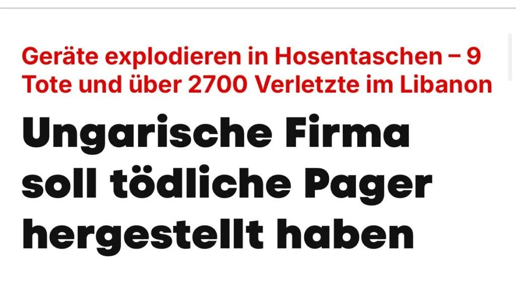 Pager-Bomben der Hisbollah in Ungarn hergestellt?