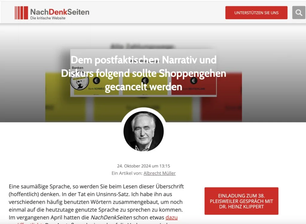 Verzeihen Sie bitte, Herr Müller von den Nachdenkseiten