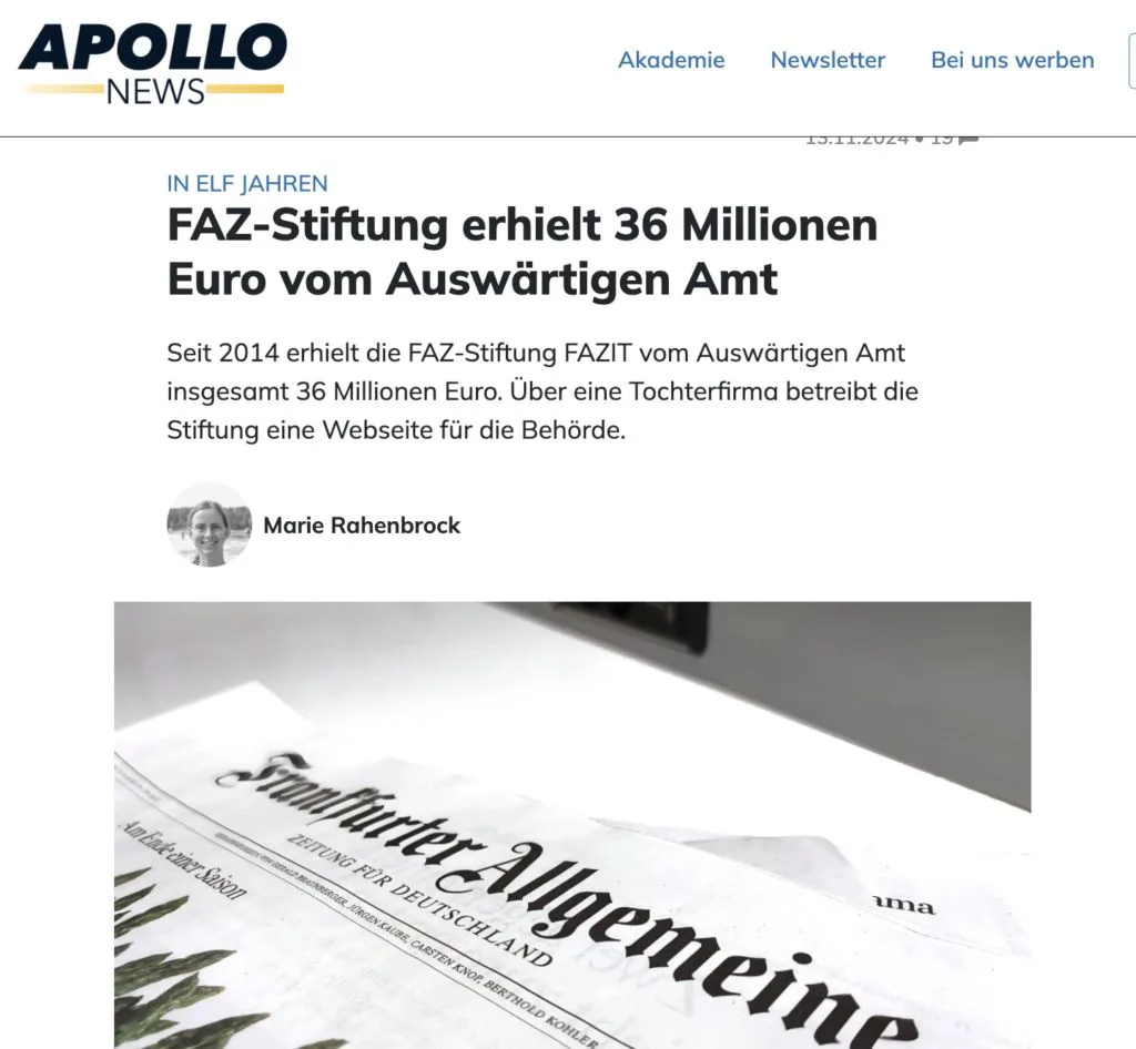 Überraschung: Die Frankfurter Allgemeine Regierungszeitung @faznet ist eine Hure der Parteienkorruption :)