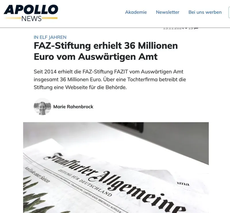 Überraschung: Die Frankfurter Allgemeine Regierungszeitung @faznet ist eine Hure der Parteienkorruption :)