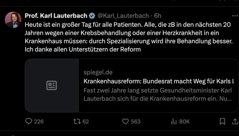 Nur in Deutschland lässt man einen Massenmörder Kliniken "reformieren". Davon profitieren werden erneut ausschließlich Konzerne.