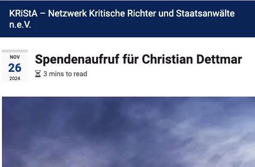 Spendenaufruf für Familienrichter Christian Dettmar
