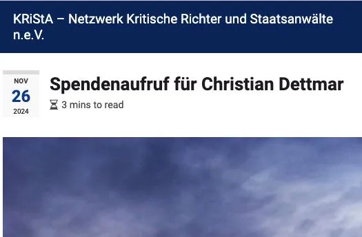 Spendenaufruf für Familienrichter Christian Dettmar