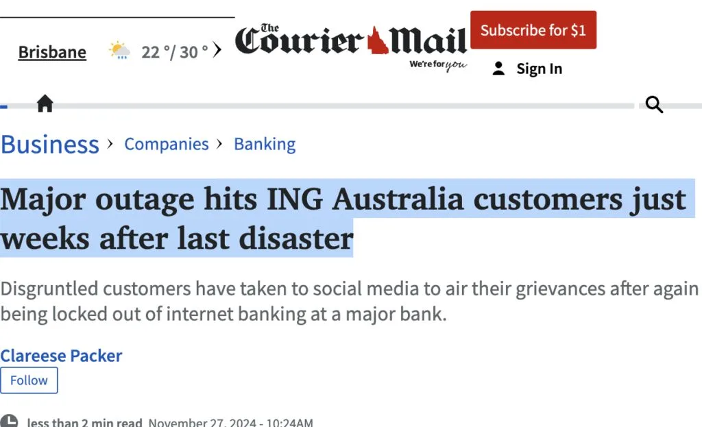 Konto-"Ausfälle" bei Banken weltweit immer häufiger: Gestern erneut in Australien.