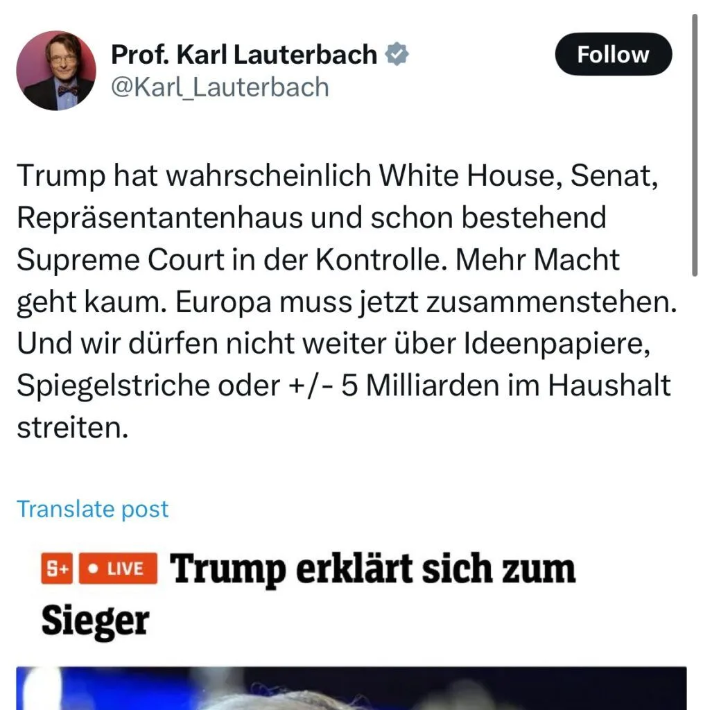 Wie kriegen Sie, Karl Lauterbach