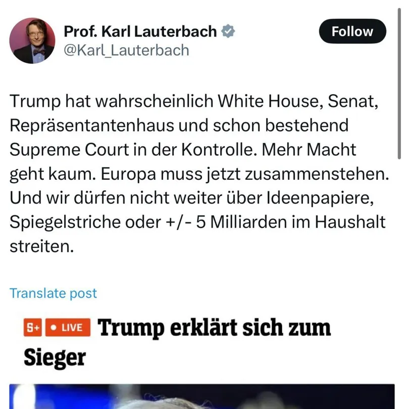 Wie kriegen Sie, Karl Lauterbach