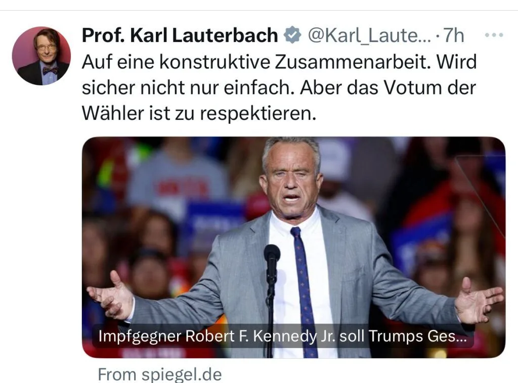 Die "Zusammenarbeit" wird sein Stiefel in Ihrem Rektum sein, @Karl_Lauterbach