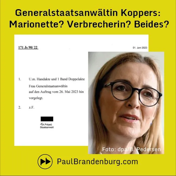 Berlins Generalstaatsanwältin Koppers: Verbrecherin? Marionette? Beides?