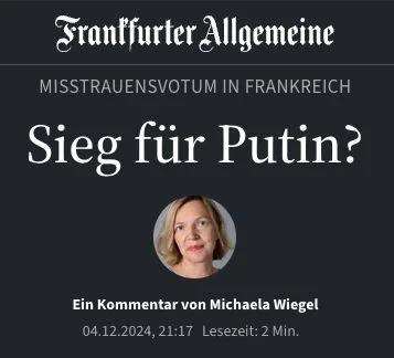 Merke: Wo es nicht der "Klimawandel" ist, da ist Putin schuld :)