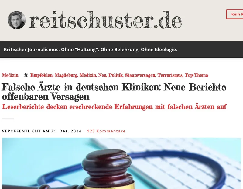 Als Notarzt habe ich unzählige "Ärzte" in Deutschland angetroffen, die vermutlich Hochstapler waren