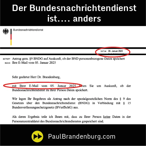 Der Bundesnachrichtendienst ist… anders