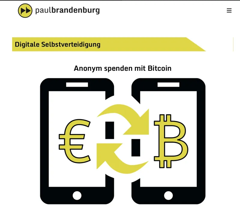 Anonym spenden mit Bitcoin