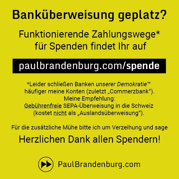Spende per Banküberweisung geplatzt?
