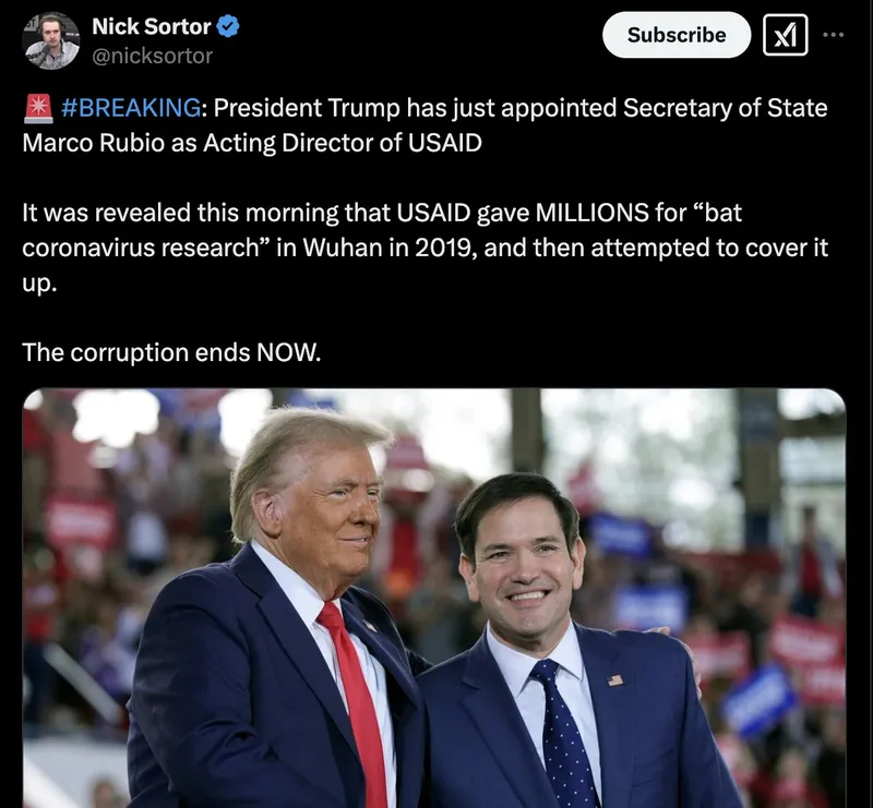 Trump & Musk wickeln "USAID" ab, die US-Behörde zur Finanzierung von "Farbrevolutionen" & "Pandemien"