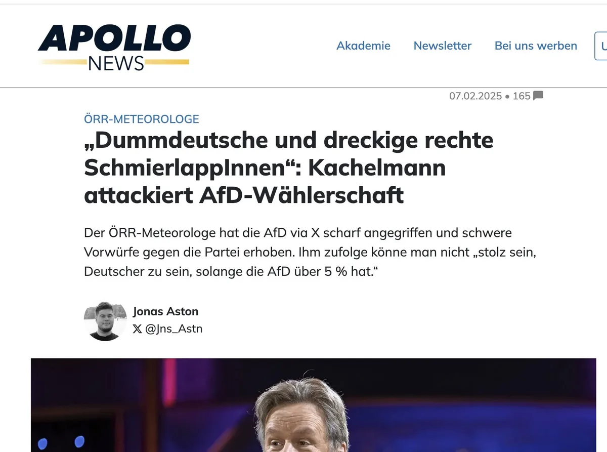 Würde ein Deutscher Gastarbeiter seine Schweizer Arbeitgeber derartig beleidigen, wie Vulgär-"Meteorologe" Jörg @Kachelmann, er flöge aus dem Land – zu recht.