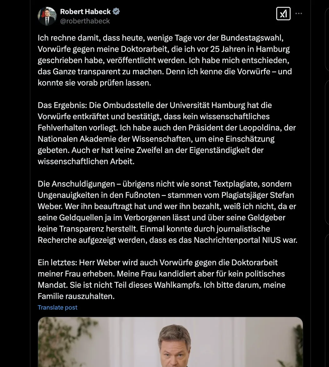 Akademische Servicemitteilung für @roberthabeck