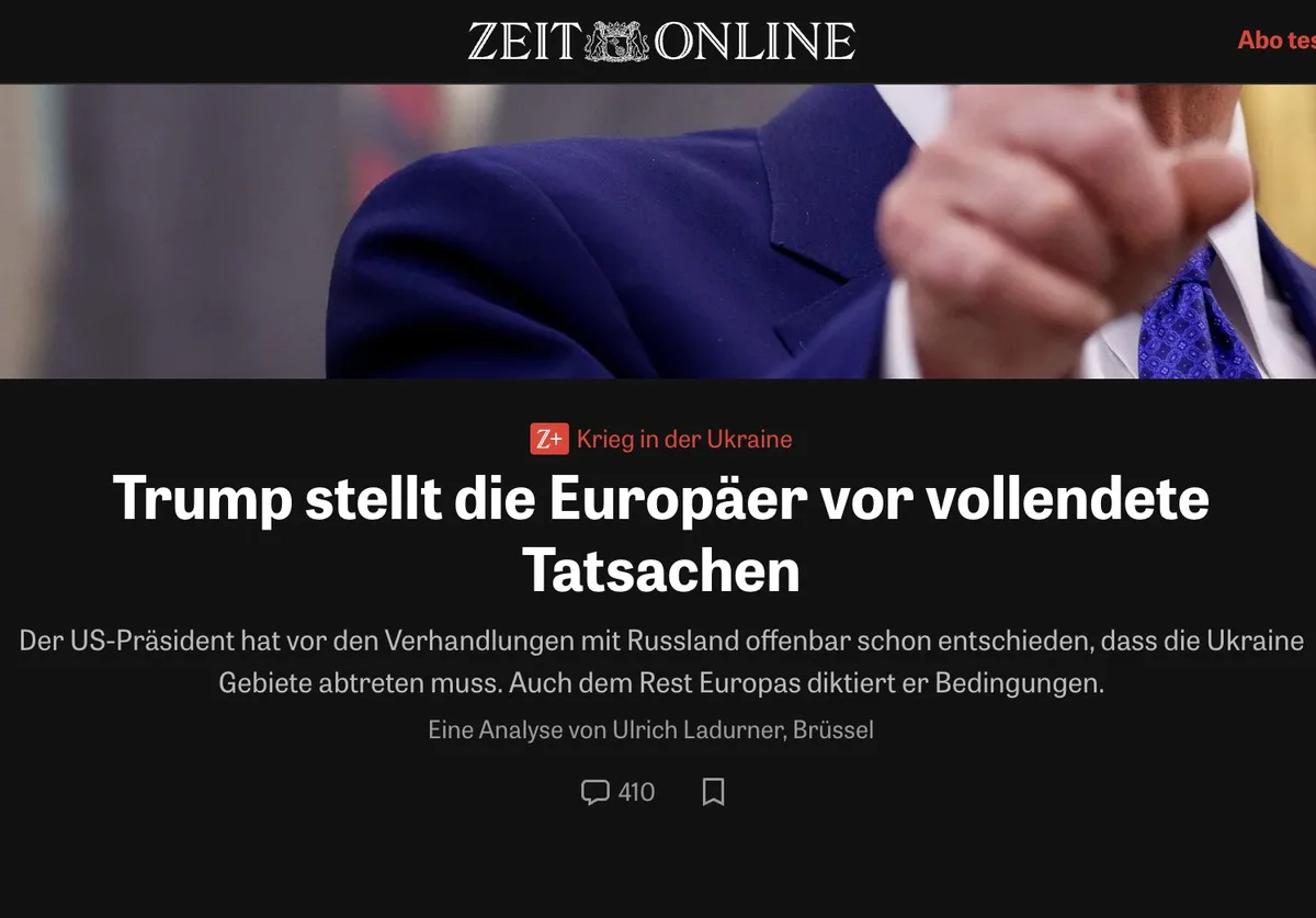 Servicemitteilung für "Journalisten" von @diezeit & Co.