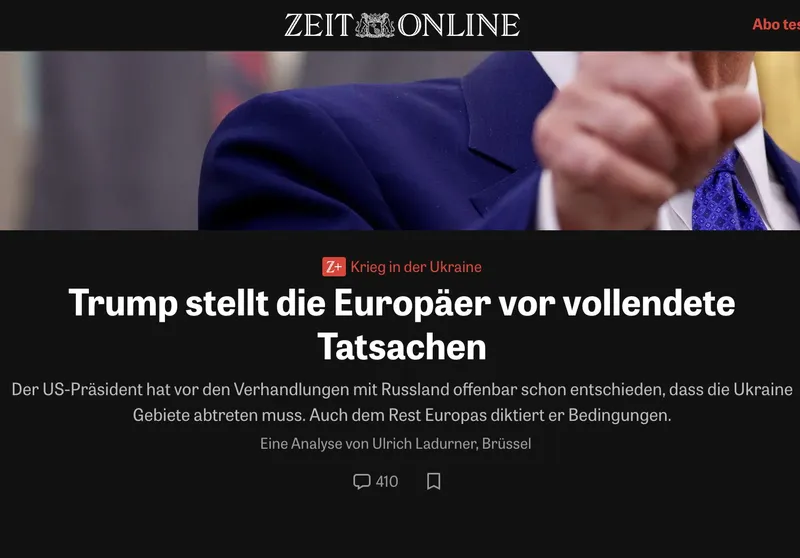 Servicemitteilung für "Journalisten" von @diezeit & Co.