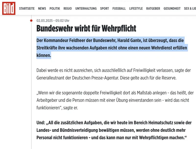 Sonntagsfrage ++ Was bringt Dr. @Blackrock zuerst: Hyperinflation ("Reform der Schuldenbremse") oder Kriegsdienst ("Wehrpflicht")?