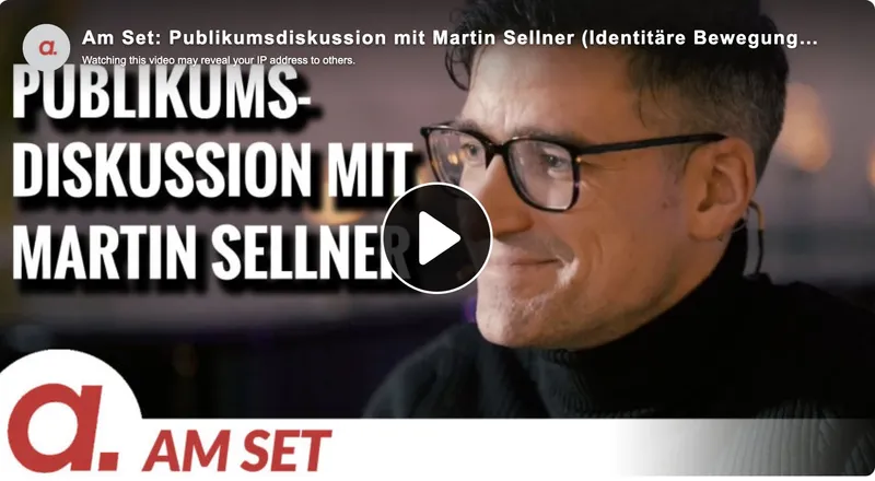 Am Set: Publikumsdiskussion mit Martin Sellner (Identitäre Bewegung Österreich)