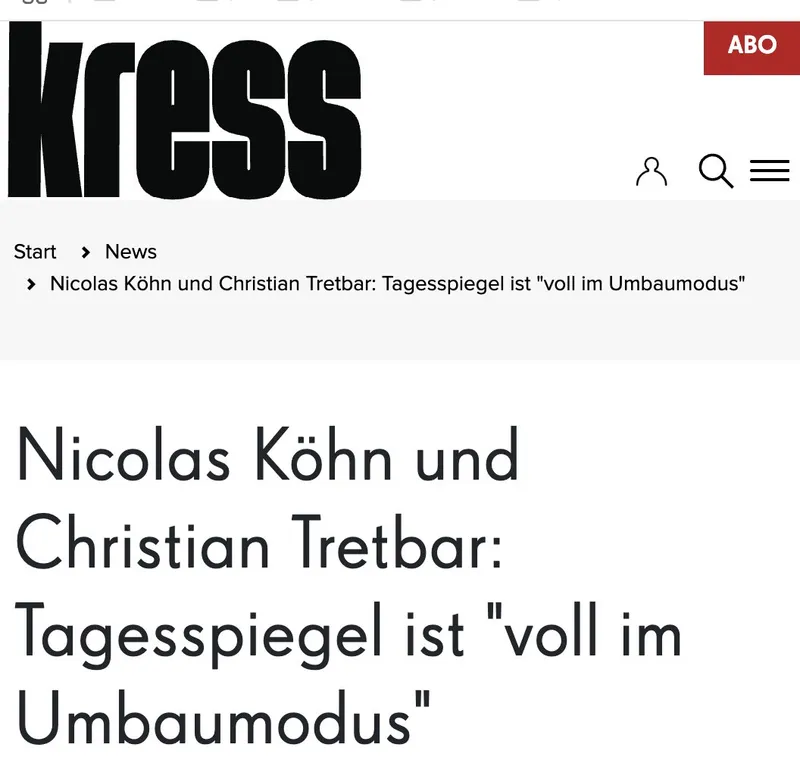 Regimemedium "Tagesspiegel": vor dem Aus?