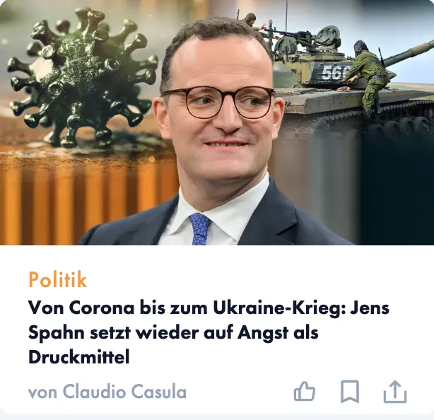 Berufsverbrecher @jensspahn wird vom CDU-Parteimedium @niusde_ normalerweise hofiert. Nun schreibt Claudio Casula @shlomosapiens dort (teilweise) das Notwendige über diesen Mörder. Glückwunsch.