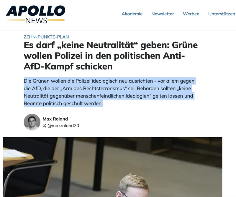Sprecher legt Geständnis ab: @die_gruenen kämpfen aktiv gegen den Kern unseres Grundgesetzes